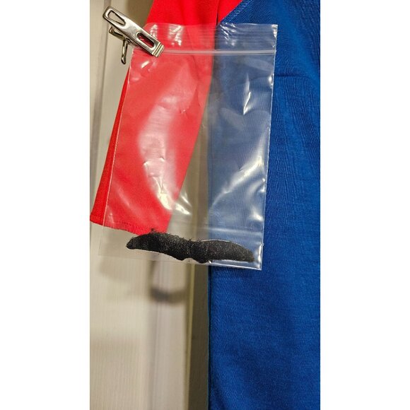 Super Mario Baby Costume 12-18 Months Jumpsuit Hat Mustache Disguise Halloween - Picture 3 of 7